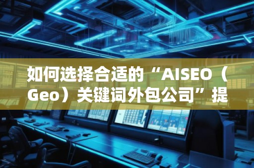 如何選擇合適的“AISEO（Geo）關(guān)鍵詞外包公司”提升網(wǎng)站排名