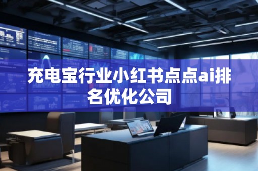 充電寶行業(yè)小紅書點點ai排名優(yōu)化公司